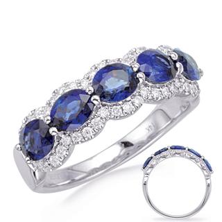 2.19 ct. WG Sapphire Diamond Ring