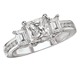 3-Stone Look RD DIA Semi-Mount D5/8CT