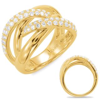 Yellow Gold Diamond Women's Fashion Ring