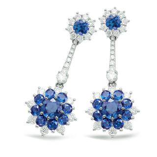 Sapphire & Diamond Earring