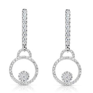 White Gold Diamond Hoop Earring