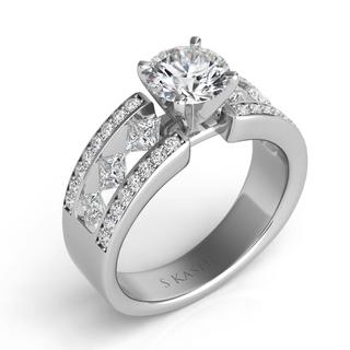 White Gold Engagement Ring (0.96 ctw)