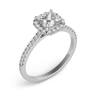 White Gold Halo Engagement Ring (0.30 cts.)