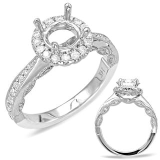 White Gold Halo Engagement Ring (0.42 cts.)