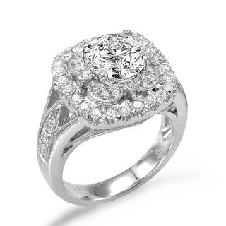 White Gold Halo Engagement Ring (0.75 cts.)