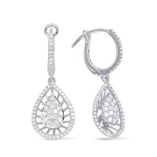 White Gold Diamond Hoop Earring