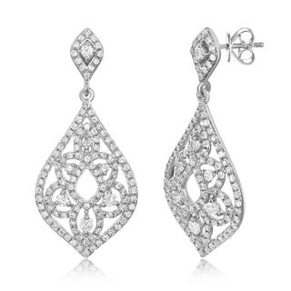 White Gold Two Stone Earring