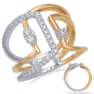 Yellow And White Diamond Fashion Ring