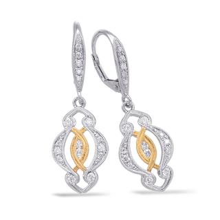 White & Yellow Gold Earring