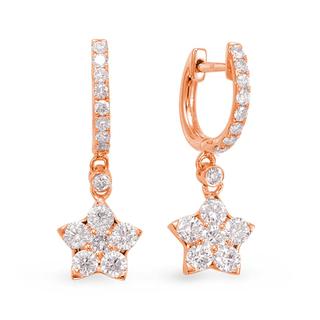 Rose Gold Diamond Earring