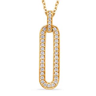 0.24ctw Yellow Gold Diamond necklace