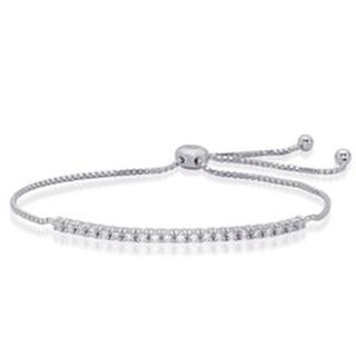 0.45ctw WG Bolo Diamond Bracelet