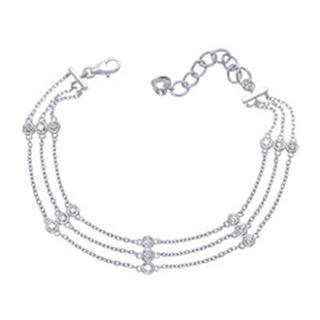 0.45ctw Two Tone Diamond Bracelet