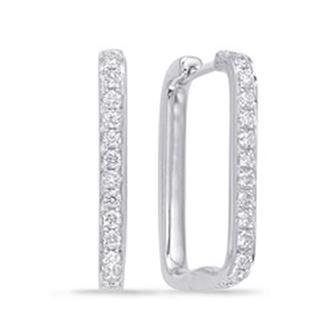 0.37ct. White Gold Hoop earrings