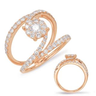 Rose Gold Diamond Women's Fashion Ring