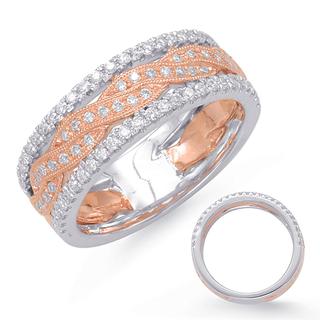 Rose & White Gold Diamond Fashion Ring