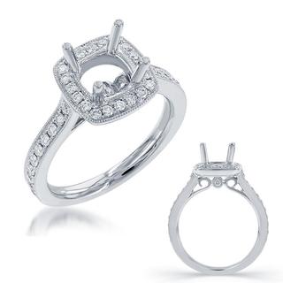 White Gold Halo Engagement Ring (0.46 cts.)